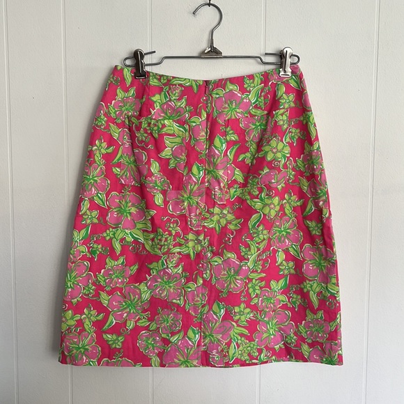 Lily Pulitzer A Line skirt with Slit and Bow Size 4 - Picture 4 of 6